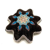 Beautiful Condition Large Antique Seneca Beaded Star Pin Cushion