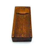 SOLD Gorgeous c. 1870s Very Finely Carved Slide Lid, Three Compartment Box of One Piece of Wood, British