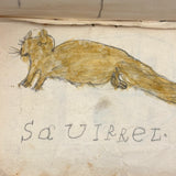 Walter Easton's Most Wonderful Mid 19th Century Handmade Booklet of Naive Graphite and Watercolor Drawings