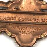 1893 Whitehead and Hoag Fraternal Shaking Hands Pin Back Badge