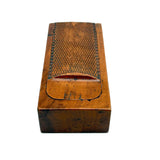 SOLD Gorgeous c. 1870s Very Finely Carved Slide Lid, Three Compartment Box of One Piece of Wood, British