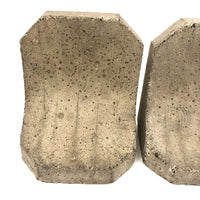 Excellent Brutalist Concrete Bookends