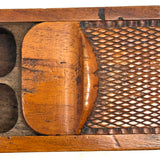 SOLD Gorgeous c. 1870s Very Finely Carved Slide Lid, Three Compartment Box of One Piece of Wood, British