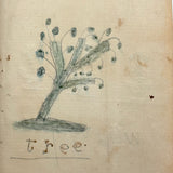 Walter Easton's Most Wonderful Mid 19th Century Handmade Booklet of Naive Graphite and Watercolor Drawings