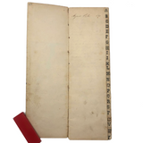 Lovely Early 19th C. Ledger Index with Hand-marbled Cover