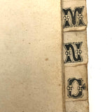 Lovely Early 19th C. Ledger Index with Hand-marbled Cover