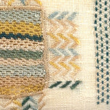 Very Fine Antique Dutch Silk on Linen Darning Sampler with Golden Threads, 1816, Professionally Framed as Found