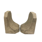 Excellent Brutalist Concrete Bookends