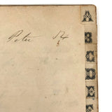 Lovely Early 19th C. Ledger Index with Hand-marbled Cover