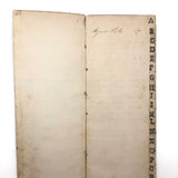 Lovely Early 19th C. Ledger Index with Hand-marbled Cover