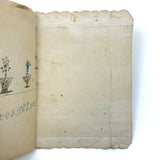 Walter Easton's Most Wonderful Mid 19th Century Handmade Booklet of Naive Graphite and Watercolor Drawings
