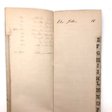 Lovely Early 19th C. Ledger Index with Hand-marbled Cover