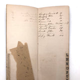 Lovely Early 19th C. Ledger Index with Hand-marbled Cover