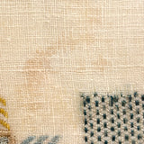 Very Fine Antique Dutch Silk on Linen Darning Sampler with Golden Threads, 1816, Professionally Framed as Found