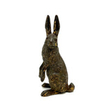 Antique Vienna Bronze Cold Painted Upright Hare with Red Eyes