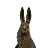 Antique Vienna Bronze Cold Painted Upright Hare with Red Eyes
