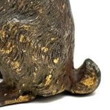 Antique Vienna Bronze Cold Painted Upright Hare with Red Eyes