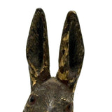 Antique Vienna Bronze Cold Painted Upright Hare with Red Eyes