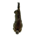 Antique Vienna Bronze Cold Painted Upright Hare with Red Eyes
