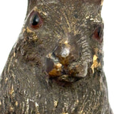 Antique Vienna Bronze Cold Painted Upright Hare with Red Eyes