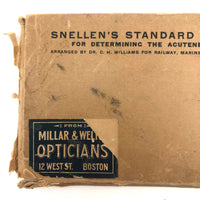 Snellen Vision Testing Cards Set for Railway, Marine and School Exams, Early 20th C.
