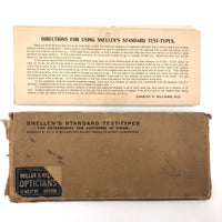 Snellen Vision Testing Cards Set for Railway, Marine and School Exams, Early 20th C.