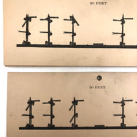 Snellen Vision Testing Cards Set for Railway, Marine and School Exams, Early 20th C.
