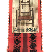 SOLD The Old Chair, Antique Punch Paper Embroidery Bookmark