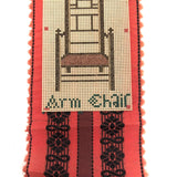 SOLD The Old Chair, Antique Punch Paper Embroidery Bookmark