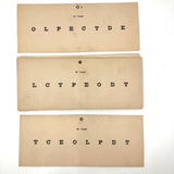 Snellen Vision Testing Cards Set for Railway, Marine and School Exams, Early 20th C.