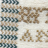 Very Fine Antique Dutch Silk on Linen Darning Sampler with Golden Threads, 1816, Professionally Framed as Found