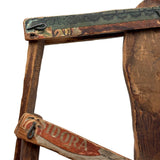 Sweet and Colorful Antique Cigar Box Wood Jointed Acrobat on Long Post