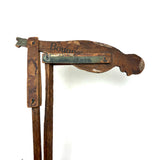 Sweet and Colorful Antique Cigar Box Wood Jointed Acrobat on Long Post