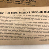 Snellen Vision Testing Cards Set for Railway, Marine and School Exams, Early 20th C.