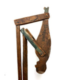 Sweet and Colorful Antique Cigar Box Wood Jointed Acrobat on Long Post