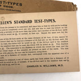 Snellen Vision Testing Cards Set for Railway, Marine and School Exams, Early 20th C.