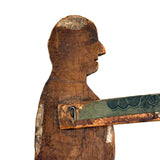 Sweet and Colorful Antique Cigar Box Wood Jointed Acrobat on Long Post