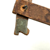 Sweet and Colorful Antique Cigar Box Wood Jointed Acrobat on Long Post