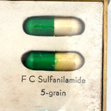 Candy Colored Vintage Salesman Sample Pill Capsules Encased Under Film, S.E. Messengill Co.
