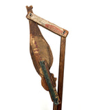 Sweet and Colorful Antique Cigar Box Wood Jointed Acrobat on Long Post