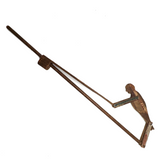 Sweet and Colorful Antique Cigar Box Wood Jointed Acrobat on Long Post