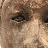 Expressive Hand-sculpted Clay Bust of a Sensitive Looking Boy