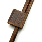 Sweet and Colorful Antique Cigar Box Wood Jointed Acrobat on Long Post