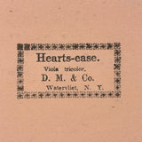 More Found Poetry: c. 1850 Soft Pink Shaker Hearts-Ease Herb Label, Watervliet, NY