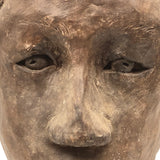 Expressive Hand-sculpted Clay Bust of a Sensitive Looking Boy