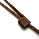 Sweet and Colorful Antique Cigar Box Wood Jointed Acrobat on Long Post