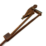 Sweet and Colorful Antique Cigar Box Wood Jointed Acrobat on Long Post