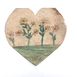 Imperfect but Perfect Antique Heart Shaped Valentine with Flowers Everywhere