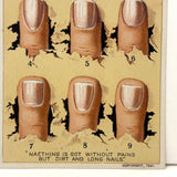 Excellent Graphics 1890 Sapolio Trade Card, with Nail Readings on Reverse