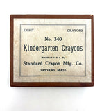 Perfect c. 1910 Standard Crayon Mfg. Co Set of "Kindergarten" Crayons, Danvers MA